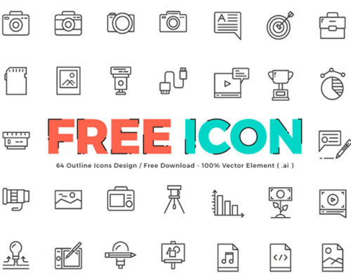 64 Free Outline Icons